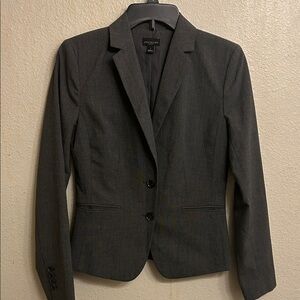 Ann Taylor Factory Women Dark Gray Blazer Size 2